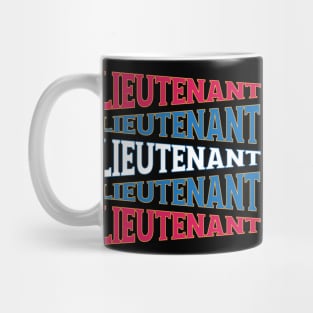 TEXT ART USA LIEUTENANT Mug